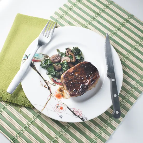 With no ingredient prep and only one skillet, these one pan boneless pork chops with spinach and mushrooms make the ultimate easy weeknight meal. 