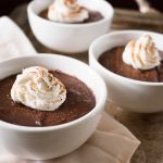 Chinese Five Spice Chocolate Pots de Creme - Smooth custard is infused with a blend of anise, cloves, cinnamon, fennel, and pepper. A romantic make-ahead dessert perfect for Valentine's Day. | www.pinchmeimeating.com