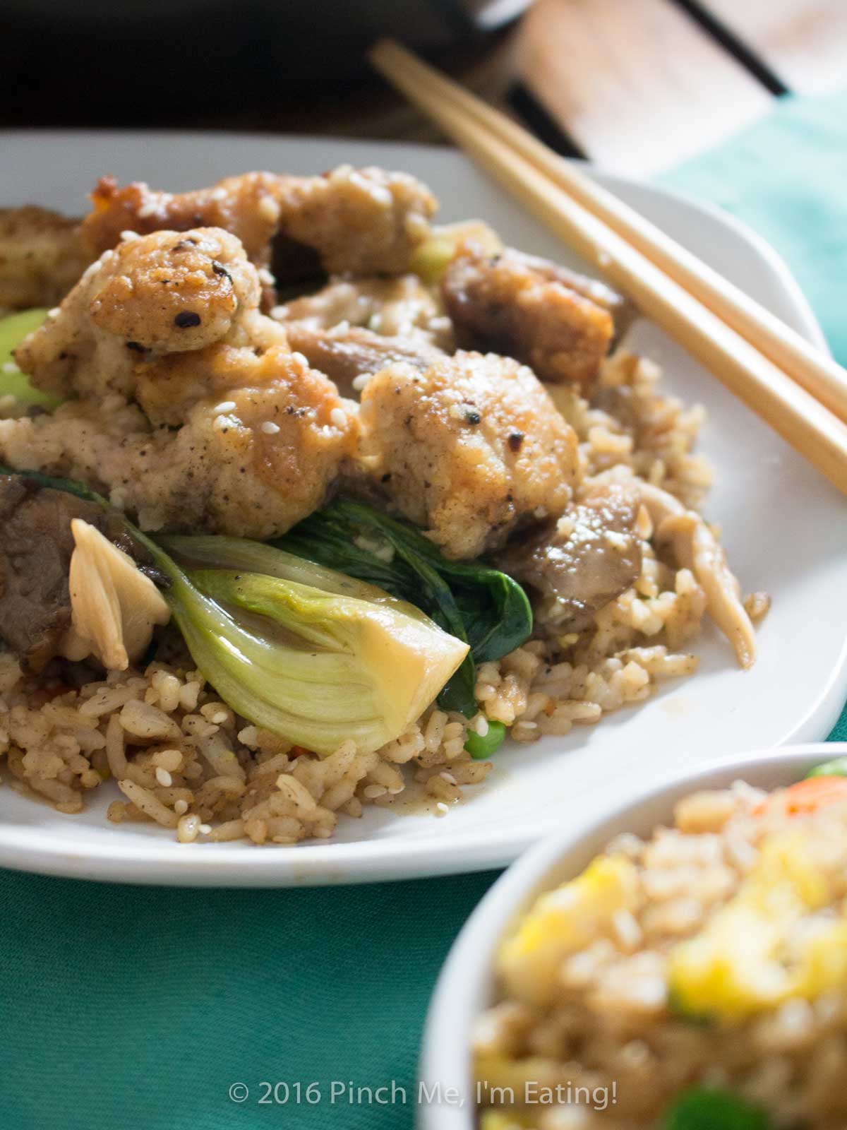 Chicken with Baby Bok Choy and Mushrooms