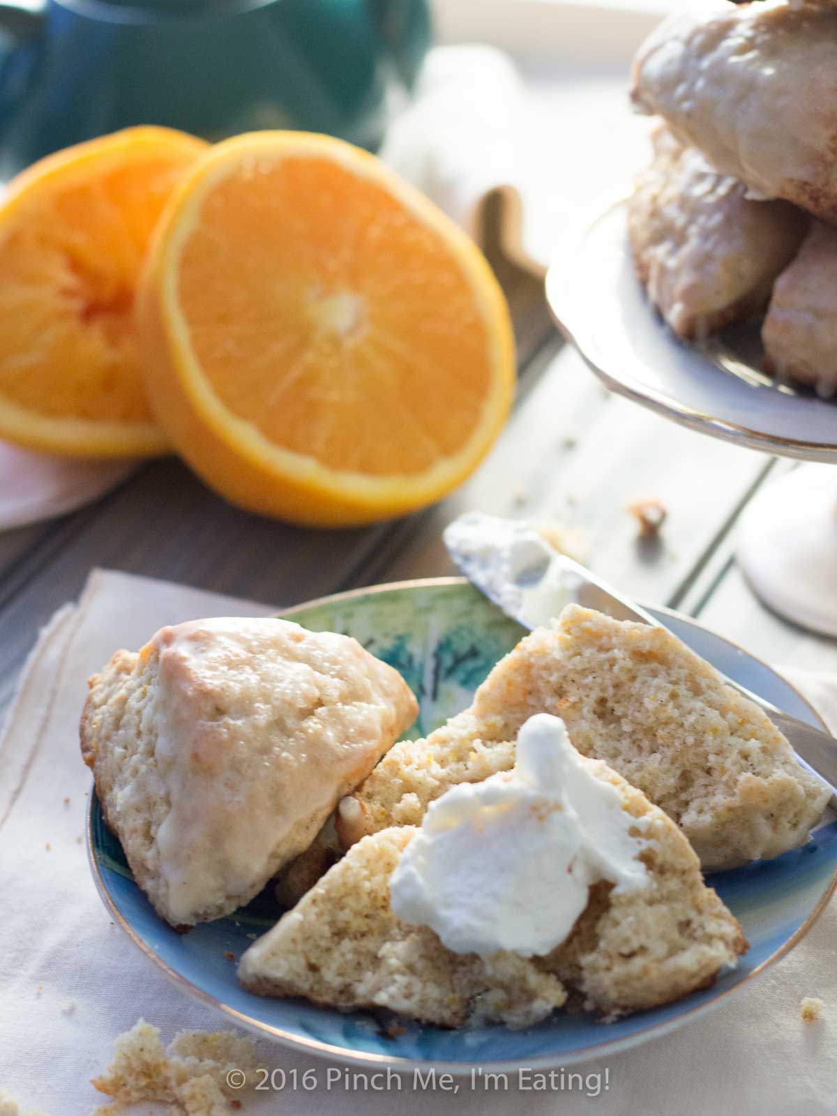 Cardamom Orange Scones With Orange Glaze Pinch Me I M Eating