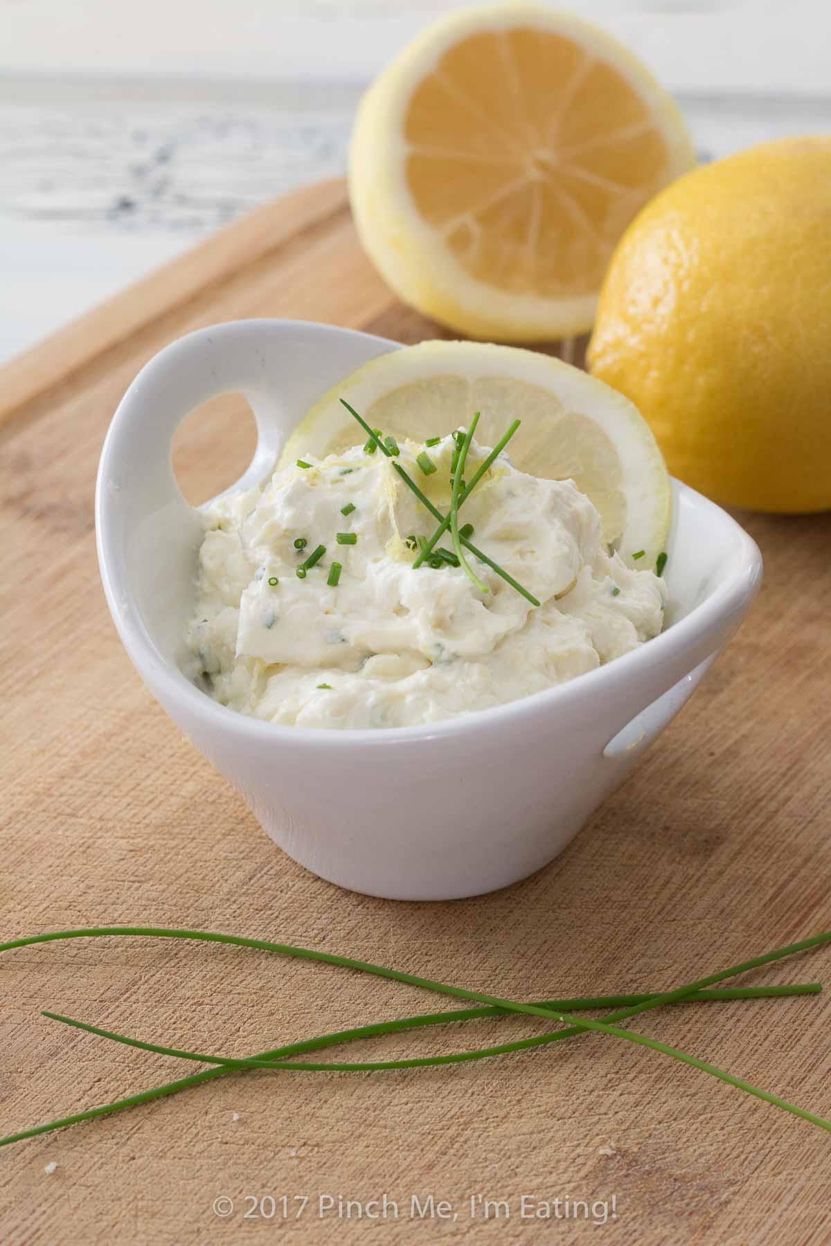 Lemon Chive Cream Cheese Spread