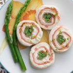 Asparagus and smoked salmon pinwheels with lemon chive cream cheese are the perfect tea sandwiches: beautiful, elegant, and flavorful! They're my favorite finger sandwiches!