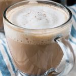 This spiced vanilla latte with a hint of cardamom and cinnamon is a simple, sophisticated coffeehouse style drink you can make at home using your French press! #CoffeehouseBlend #ad