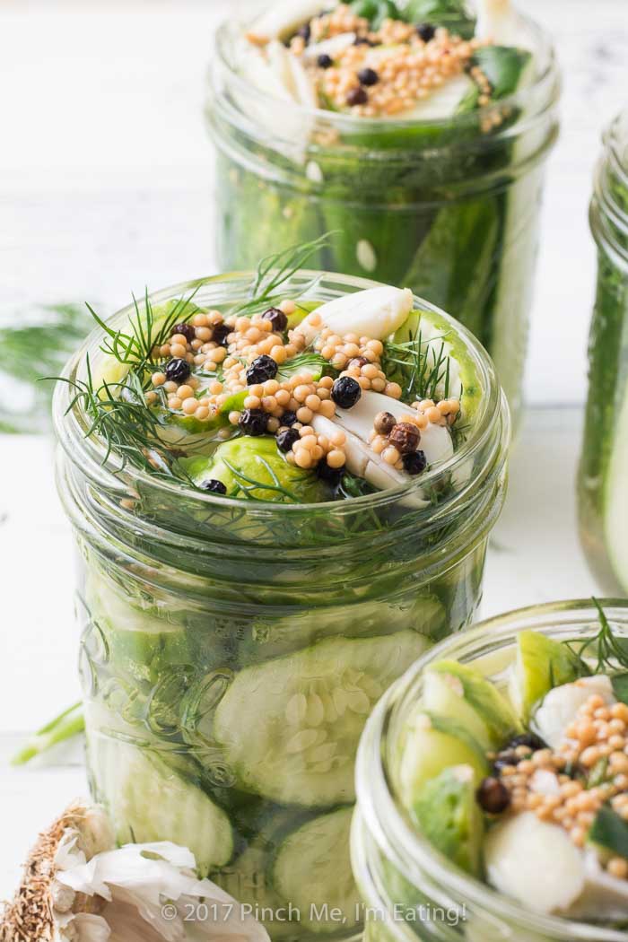 Bright, fresh, garlicky, tangy, and full of that classic dill pickle flavor, these refrigerator dill pickles won't disappoint! You'll never go back to store-bought again!