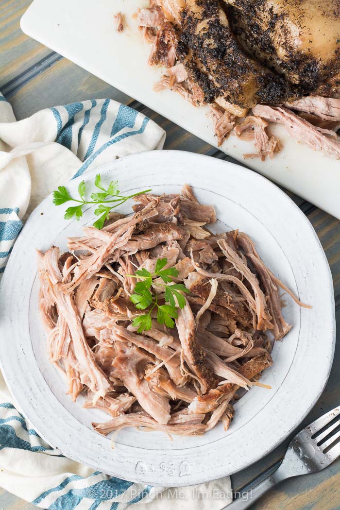 Slow cooker root beer pulled pork is juicy, flavorful, and provides the perfect base for mixing in your favorite barbecue sauce or using in other recipes! Takes only 5 minutes to prep.