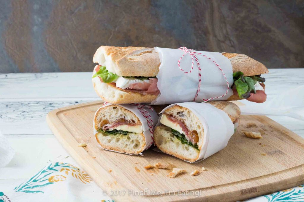 Prosciutto And Brie Sandwich With Fig Orange Spread Pinch Me I M Eating