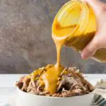 The only way I eat my pulled pork is with mustard-based South Carolina BBQ sauce! This is so sweet, tangy, and delicious!