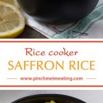 Rice cooker saffron rice is my little secret for spending NO TIME on a side dish that feels extra-fancy. With no additional prep time and just a couple extra ingredients, you can transform your plain white rice into an elegant and fragrant side dish!