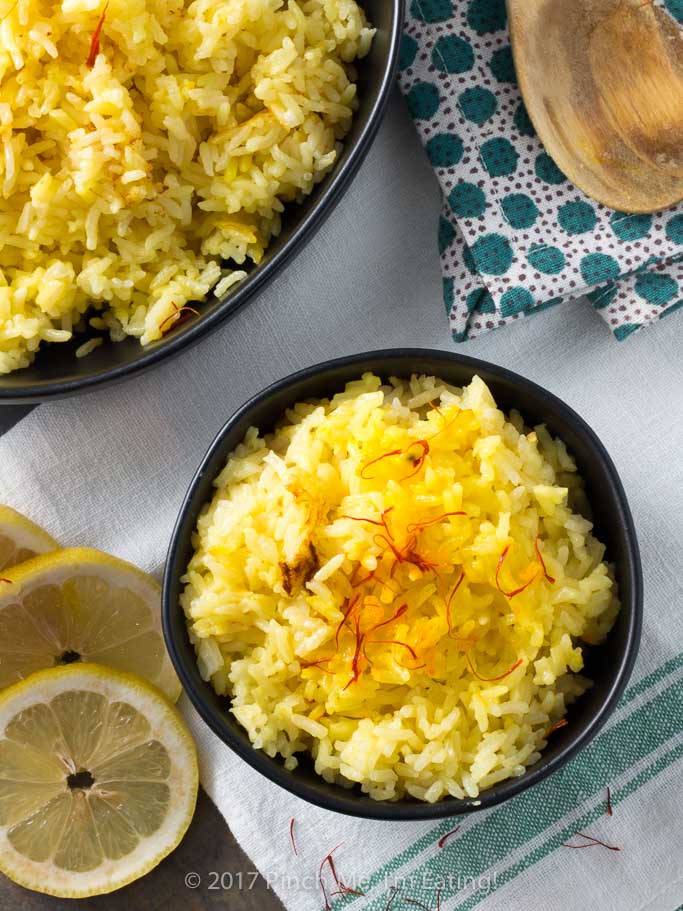 Saffron Yellow Rice In Rice Cooker : Cooking With Bliss