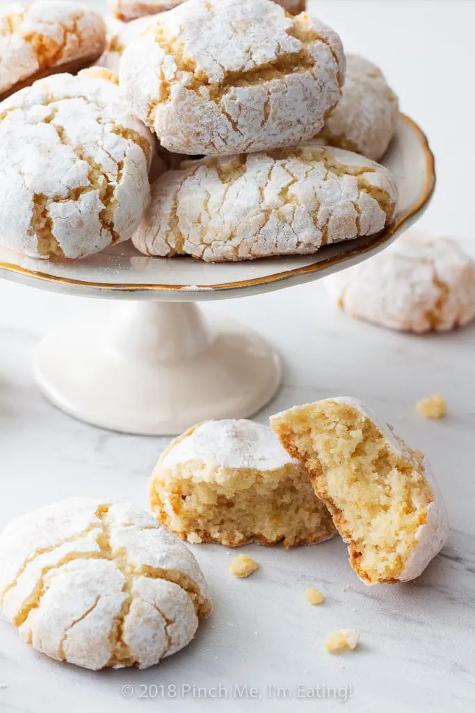 Ricciarelli are dense, chewy Italian almond cookies originating in Siena. They are a distant, and much less fussy, Italian cousin to the French macaron — perfect with tea or coffee!