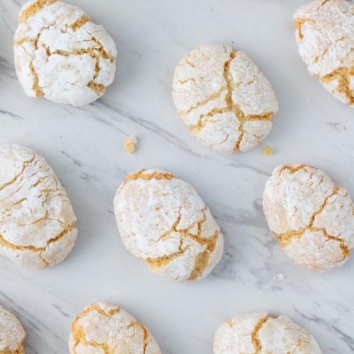 Ricciarelli are dense, chewy Italian almond cookies originating in Siena. They are a distant, and much less fussy, Italian cousin to the French macaron — perfect with tea or coffee!