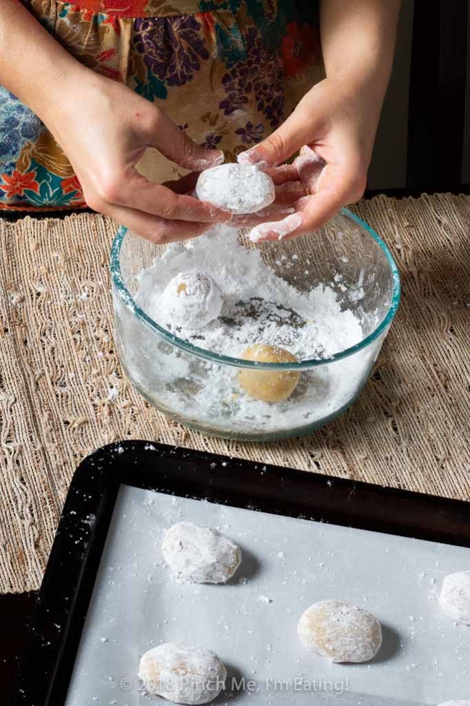 Ricciarelli are dense, chewy Italian almond cookies originating in Siena. They are a distant, and much less fussy, Italian cousin to the French macaron — perfect with tea or coffee!