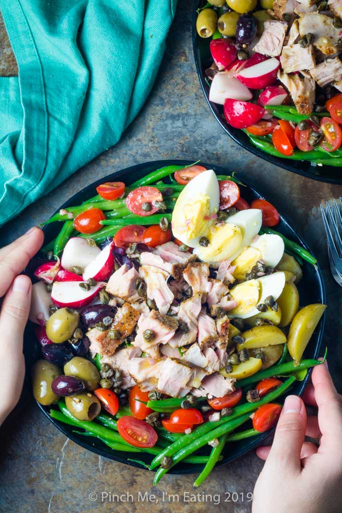 Turkey Cobb Salad with Creamy Blue Cheese Dressing