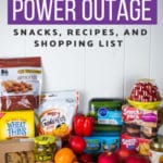 Hurricane food for a power outage