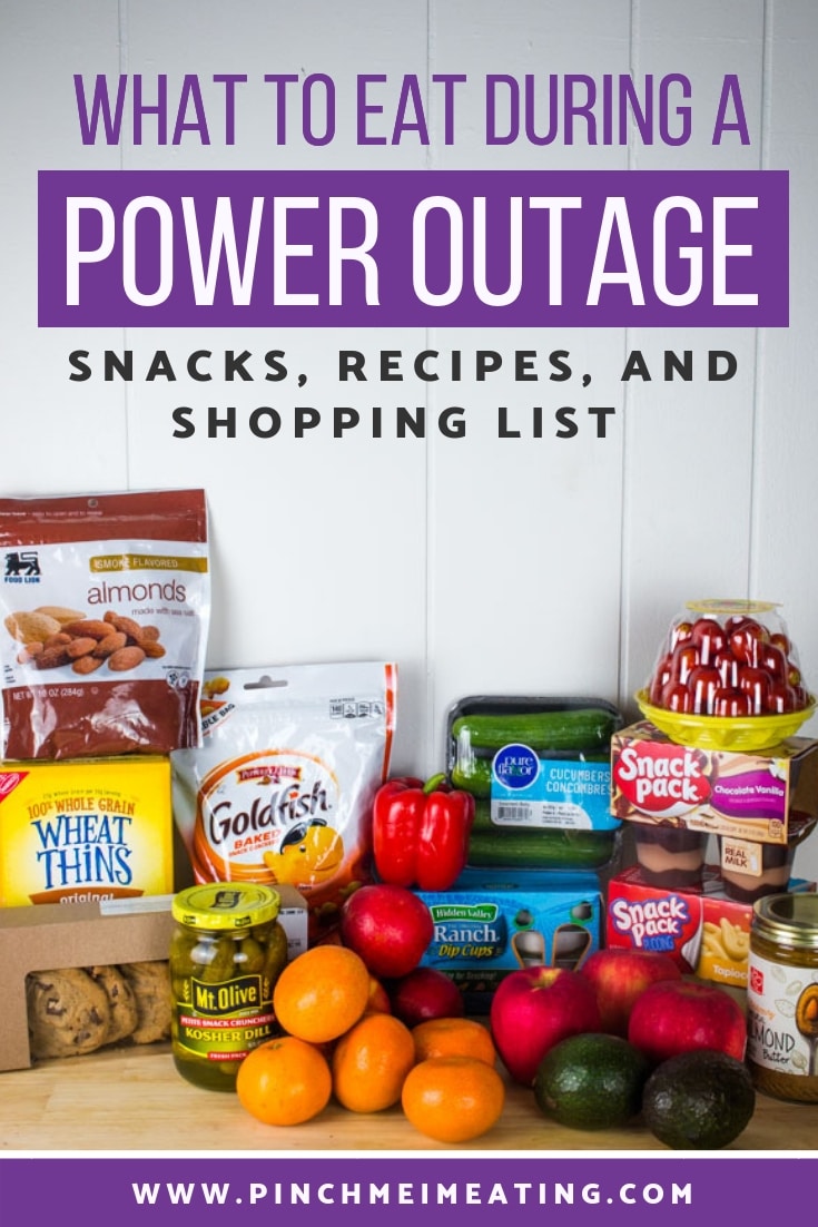What to eat during a power outage - snacks, recipes, and shopping list