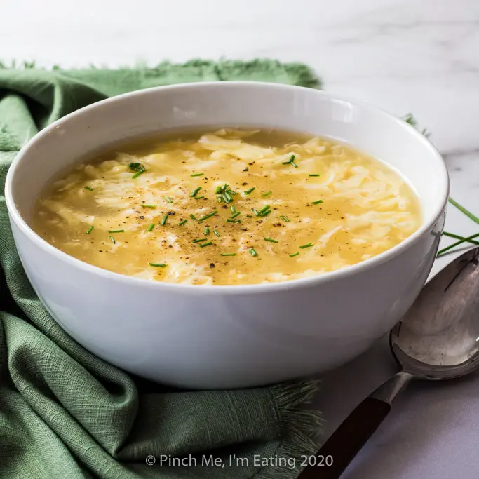 Bowl of egg drop soup