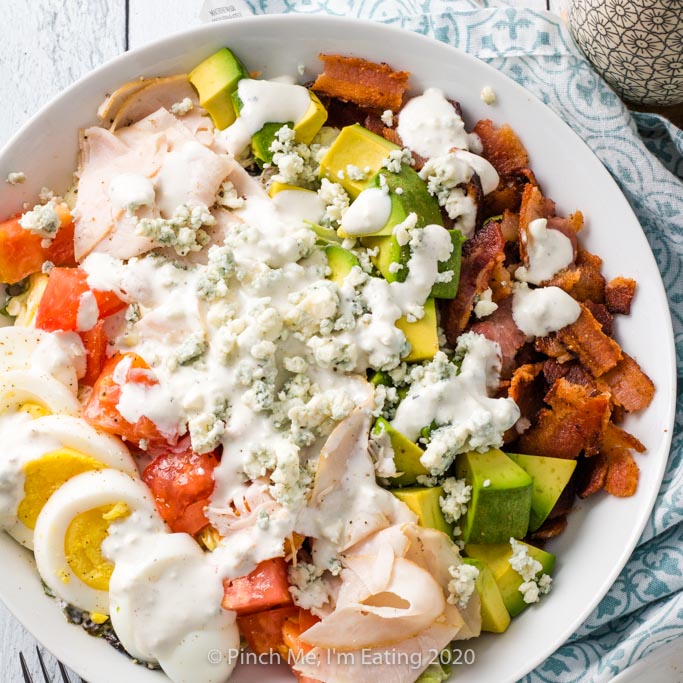 Turkey Cobb Salad with Blue Cheese Dressing-image