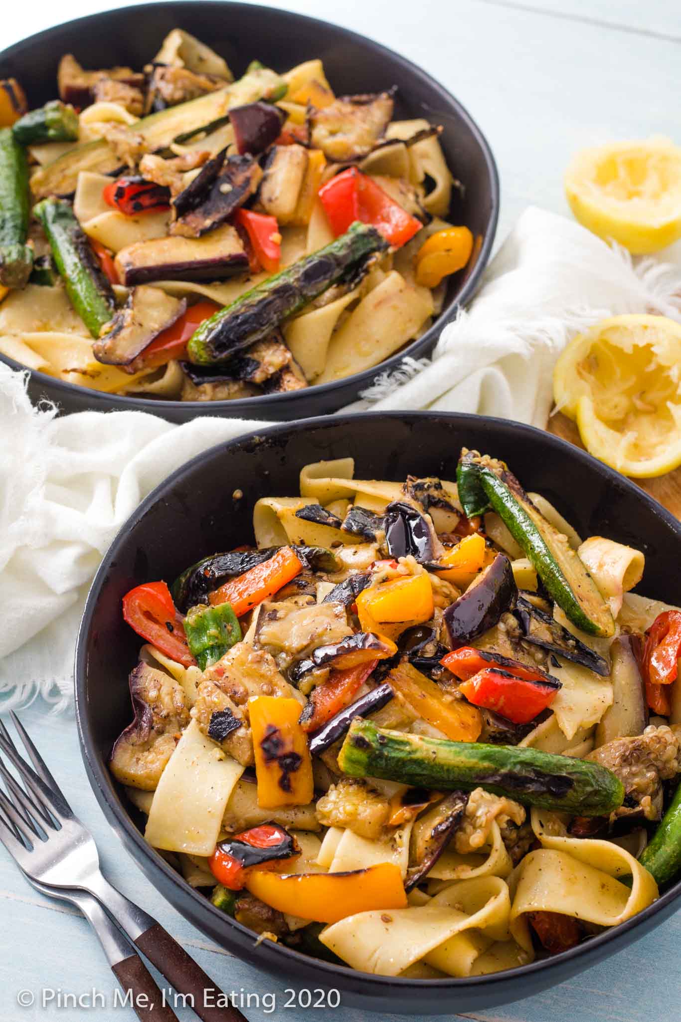 Grilled Vegetable Pasta with Lemon