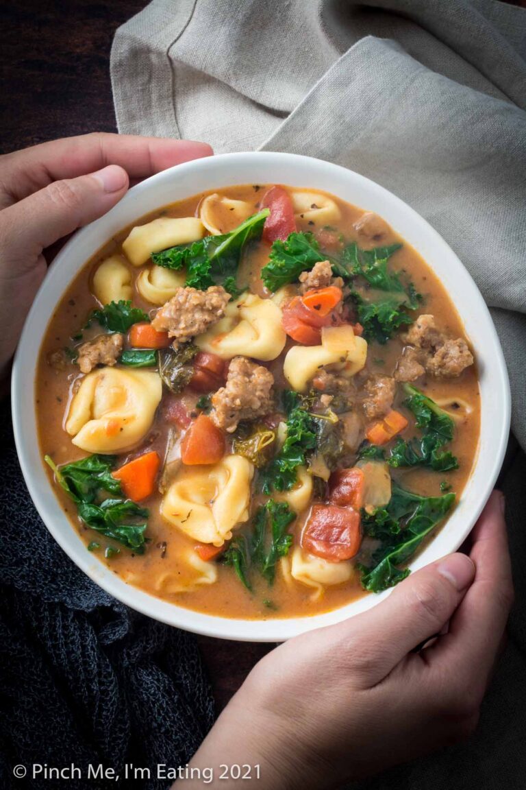 Creamy Italian Sausage Soup with Tortellini and Kale