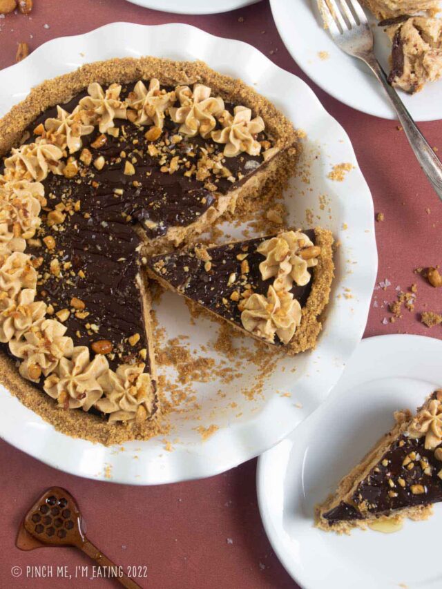 Peanut Butter Mousse Pie with Chocolate Ganache