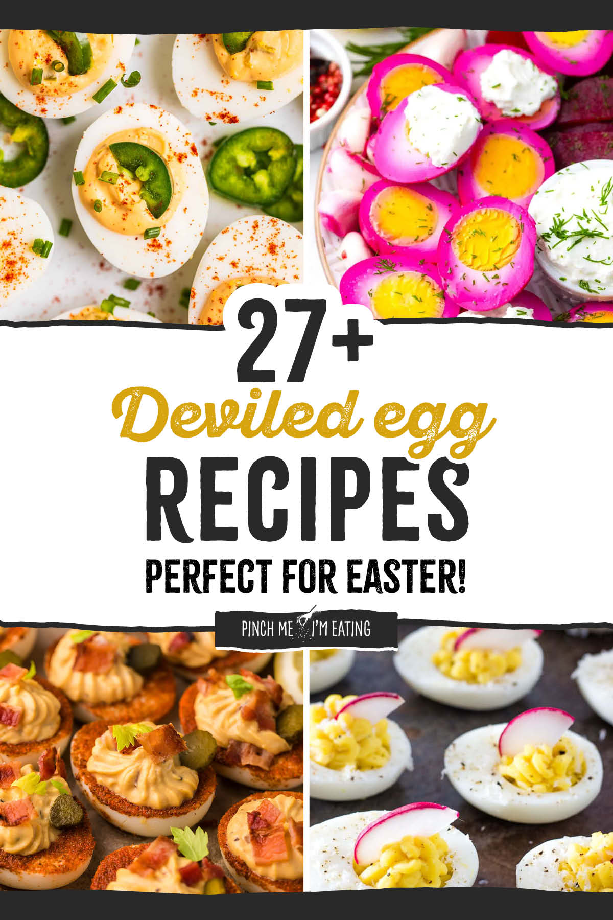 Deviled eggs for Easter featured image collage.