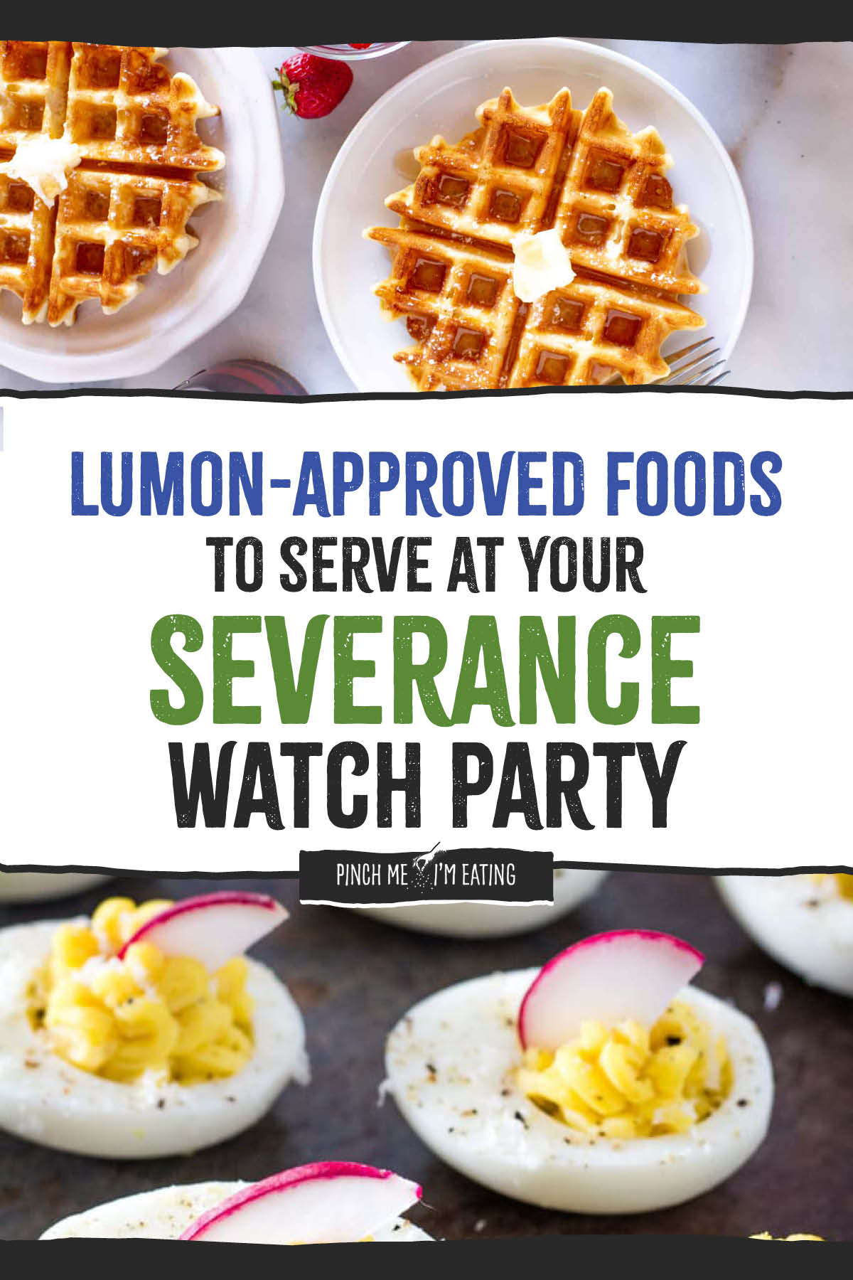 Feature image collage for Severance-inspired foods.